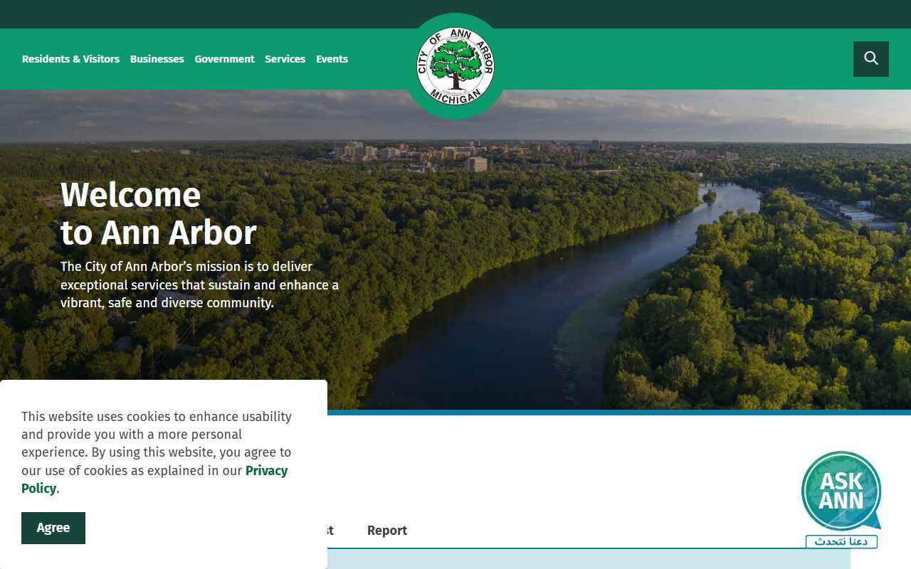 City of Ann Arbor website for Ann Arbor marriage records information