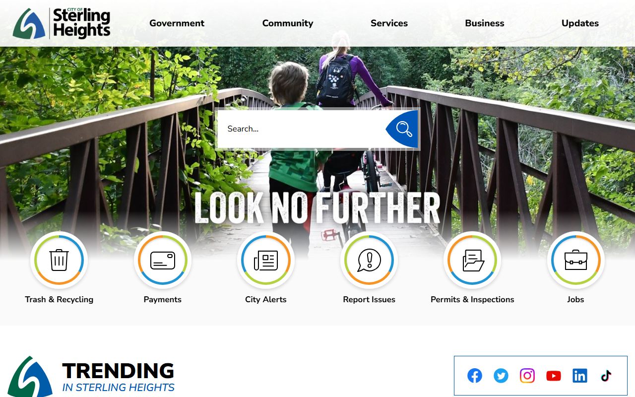 City of Sterling Heights website for Sterling Heights marriage records guidance