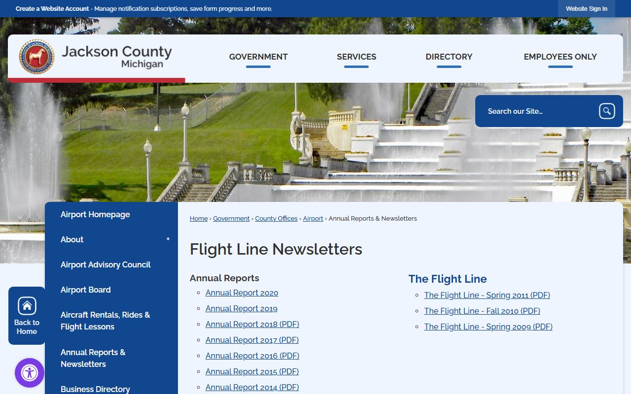 Jackson County Clerk website for marriage records and license information